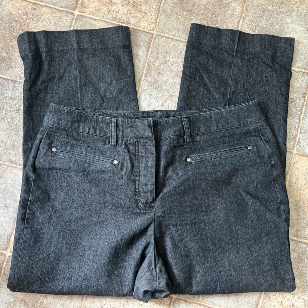 SANDRO charcoal gray cropped pants